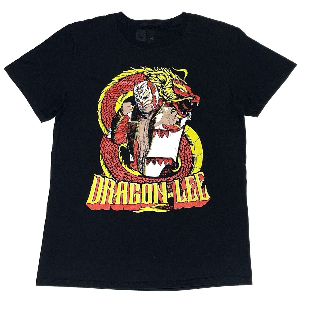 WWE Authentic Dragon Lee NXT‎ Double-Sided T-shirt Men's Medium Black